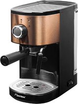 Bol.com Bestron Espressomachine voor 2 kopjes Pistonmachine met draaibare stoompijp 15 Bar pompdruk 1450W kleur: koper aanbieding
