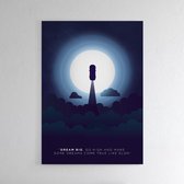 Dream Big - Walljar - Wanddecoratie - Poster ingelijst