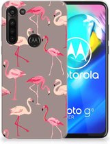 Cover Case Motorola Moto G8 Power Smartphone hoesje Flamingo