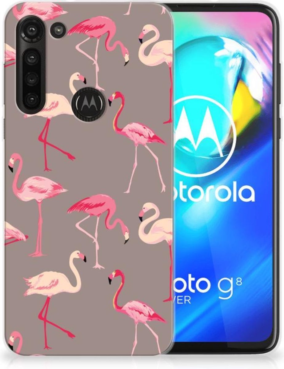 Motorola Moto G8 Power TPU Hoesje Flamingo