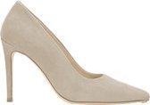 FERAGGIO Dames Nude Beige Suede Pump - Dames Hakken Schoenen - Comfortabele Hakken Memory Foam - Caffe Latte - 10 cm hak - maat 41