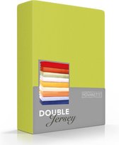 Hoogwaardige Dubbel Jersey Hoeslaken Lits-Jumeaux Limoen | 180x200/210/220 + 200x200 | Zacht En Dik | Rondom Elastiek