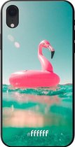 iPhone Xr Hoesje TPU Case - Flamingo Floaty #ffffff