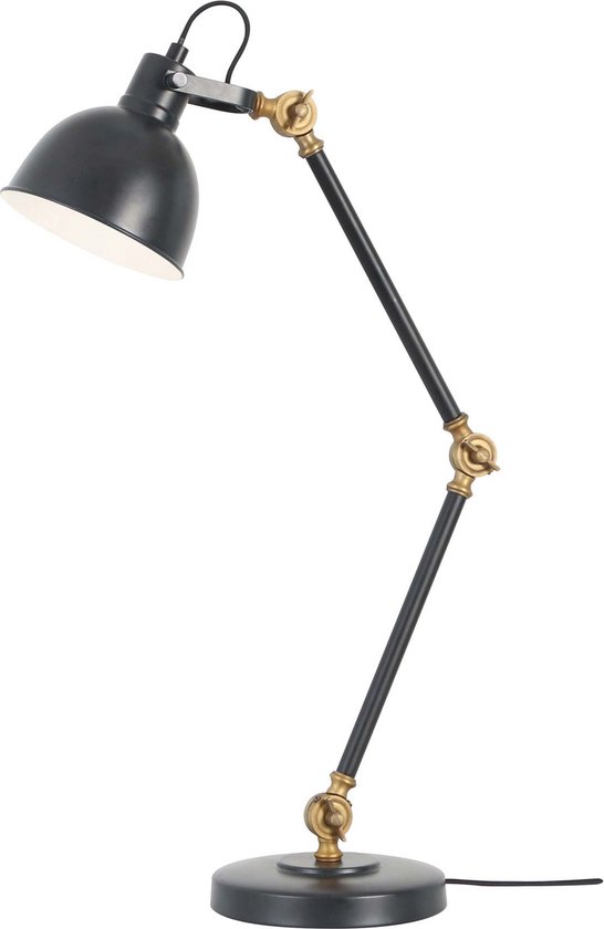 Dressoir Geometrie Verstrooien Light & Living Mai Bureaulamp - Mat Zwart/Goud - 52x18x80 cm | bol.com