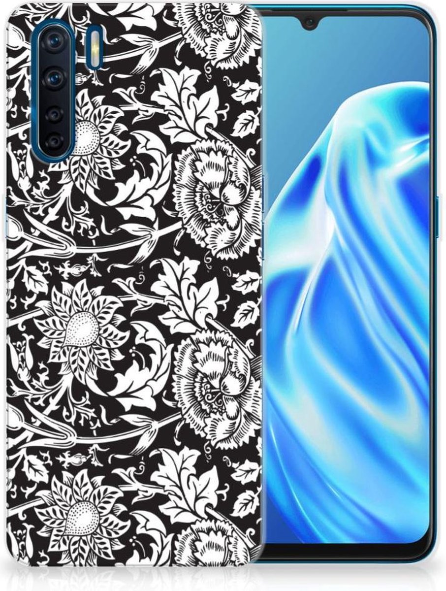 OPPO A91 TPU Case Black Flowers