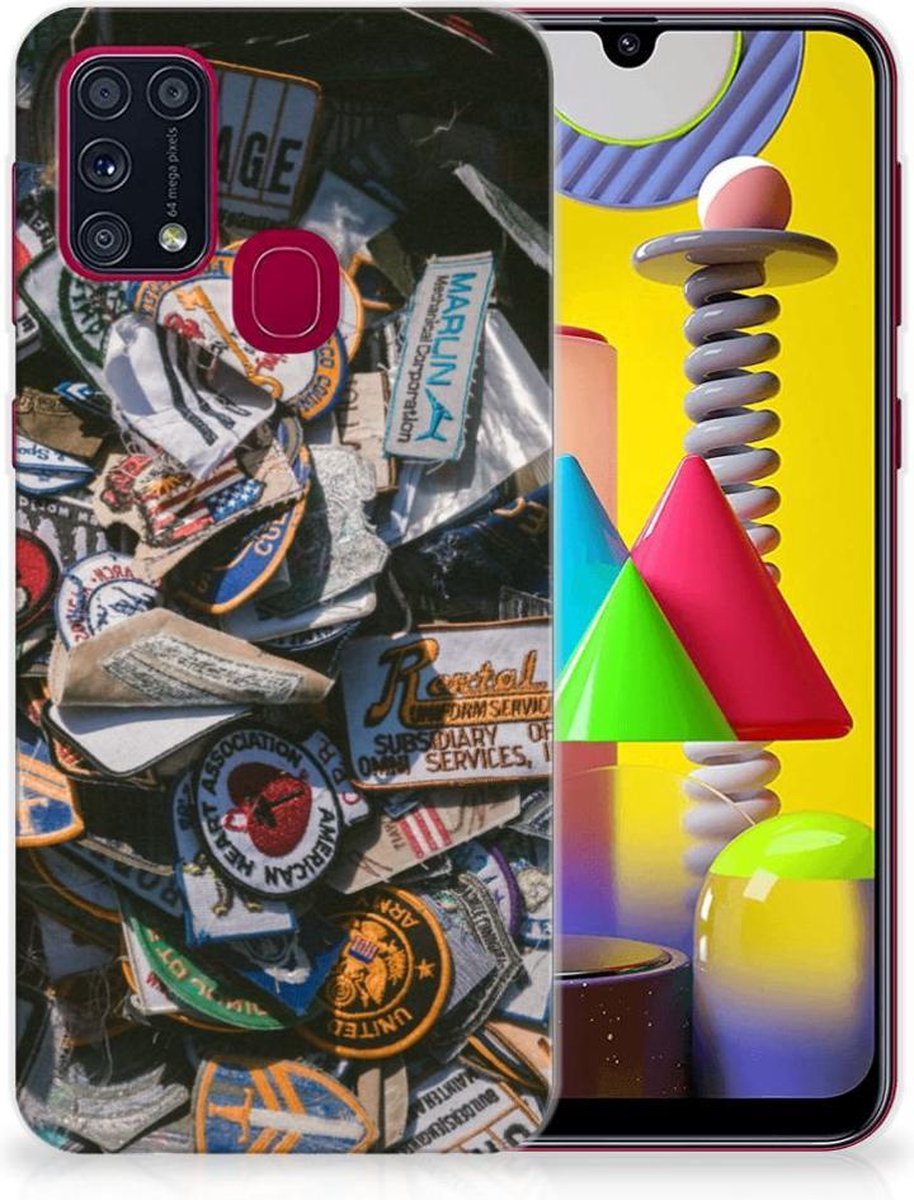 Samsung Galaxy M31 Siliconen Hoesje met foto Badges