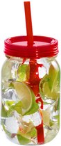 BooMug - Smoothie Beker met rietje - Smoothie - 750ml - Rood