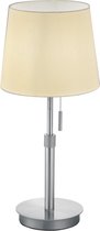 LED Tafellamp - Tafelverlichting - Trion Dyon - E27 Fitting - Rond - Mat Nikkel - Aluminium - BES LED
