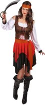 ATOSA - Piraten kostuum met bruin korset voor vrouwen - XS / S (34 tot 36)