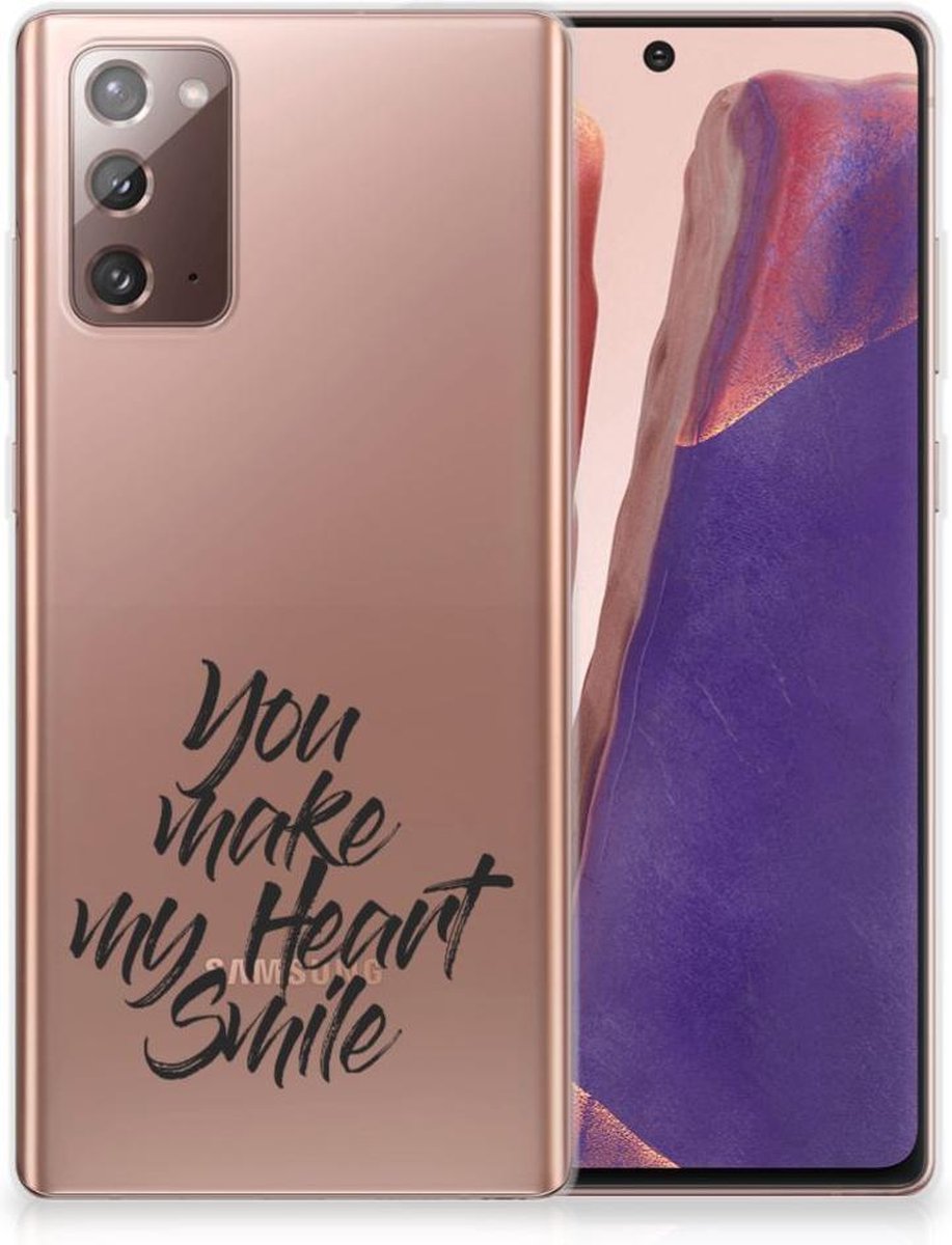 Samsung Note 20 Siliconen hoesje met naam Heart Smile