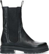 Manfield - Dames - Zwarte hoge chelsea boots - Maat 39