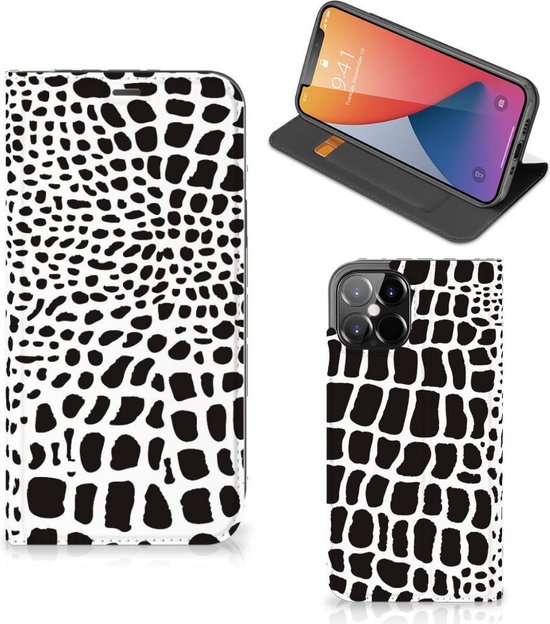 Gezichtsvermogen Voorbereiding Tijd Telefoon Hoesje iPhone 12 Pro Max Bookcase Slangenprint | bol.com