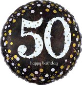 Glanzende Happy Birthday 50 jaar ballon - Feestdecoratievoorwerp