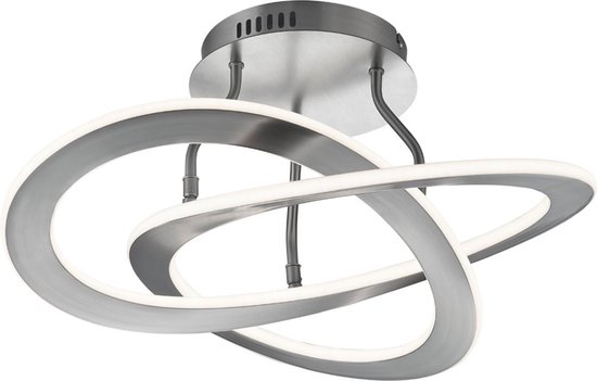 LED Plafondlamp - Plafondverlichting - Trion Oaky - 40W - Warm Wit 3000K - Rond - Mat - Aluminium
