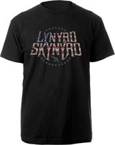 Lynyrd Skynyrd - Stars & Stripes Heren T-shirt - S - Zwart