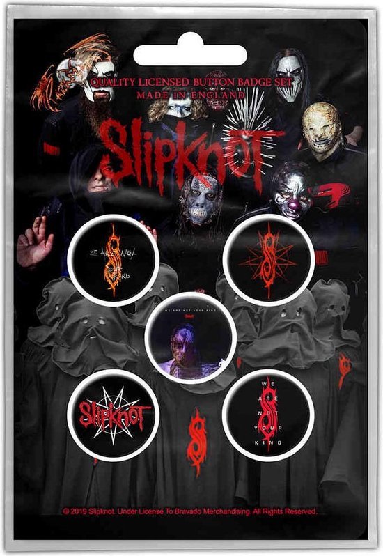 Badge / bouton Slipknot Nous ne sommes pas votre genre Set de 5 multicolores