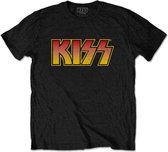 Kiss Heren Tshirt -M- Classic Logo Zwart
