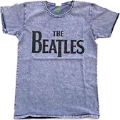 The Beatles Heren Tshirt -XL- Drop T Logo Blauw