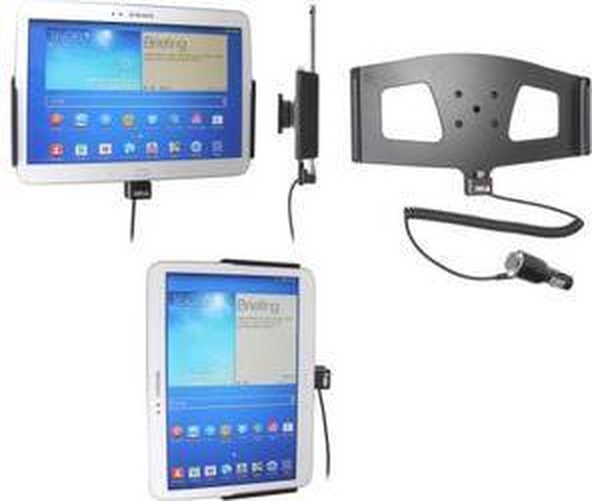 Brodit actieve houder met autolader voor Samsung Galaxy Tab 3 10.1