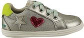 Bunnies JR 219221-591 Meisjes Lage Sneakers - Zilver - Leer - Veters