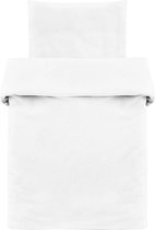 Makian Dekbedovertrek Wieg 80x80 cm Kussensloop 35x40 cm - Katoen - Wit