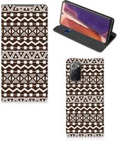 Hoesje Geschikt voor Samsung Galaxy Note20 Bookcase Aztec Brown