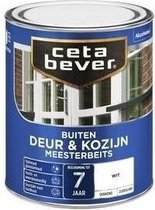 CetaBever Buiten Deur & Kozijn Meester Beits - Zijdeglans - Wit - 750 ml