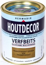 Hermadix Houtdecor Verfbeits Transparant - 0,75 liter - 656 Transparant Groen