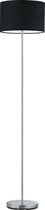LED Vloerlamp - Trion Hotia - E27 Fitting - Rond - Mat Zwart - Aluminium - BES LED