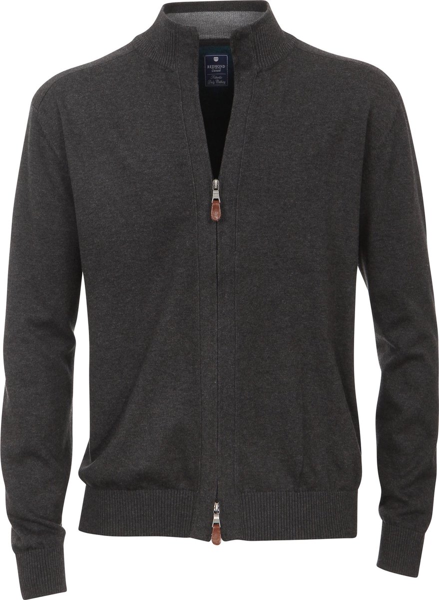 Redmond heren vest katoen antraciet (met rits) Maat M bol