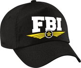 FBI politie agent verkleed pet zwart voor kinderen - federale politiedienst baseball cap - carnaval hoeden