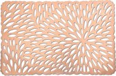 2x Rechthoekige placemats glanzend koper 29 x 44 cm - Zeller Tafeldecoratie - Borden onderleggers van kunststof