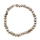 Melady Kralen Armband 37beads*6mm Beige Glas Rond Kralen Armband Dames Armbandjes Sieraden Dames