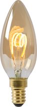 Lucide C35 Filament lamp - Ø 3,5 cm - LED Dimb. - E14 - 1x3W 2200K - Amber