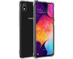 Hoesje - Geschikt voor Samsung Galaxy A10e - Sterk & Shockproof - Siliconen Case - Back Cover - Telefoon Hoes Shock Proof - Telefoonhoesjes - Transparant
