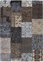 Kayoom Patchwork vloerkleed in vintage-Look 120 x 170 Bruin