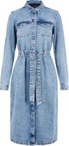 Pieces PCNAMIR LS DENIM SHIRT DRESS LB145-VI BC Light Blue Denim - Maat L