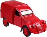 Welly Busje Citroen 2cv Fourgonnette 12 Cm Die-cast Rood