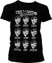 DC Comics Batman Dames Tshirt -2XL- The Many Moods Of The Joker Zwart