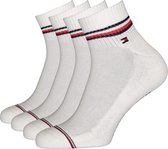 Tommy Hilfiger Iconic Quarter Socks (2-pack) - heren sneaker sportsokken katoen - wit - Maat: 43-46