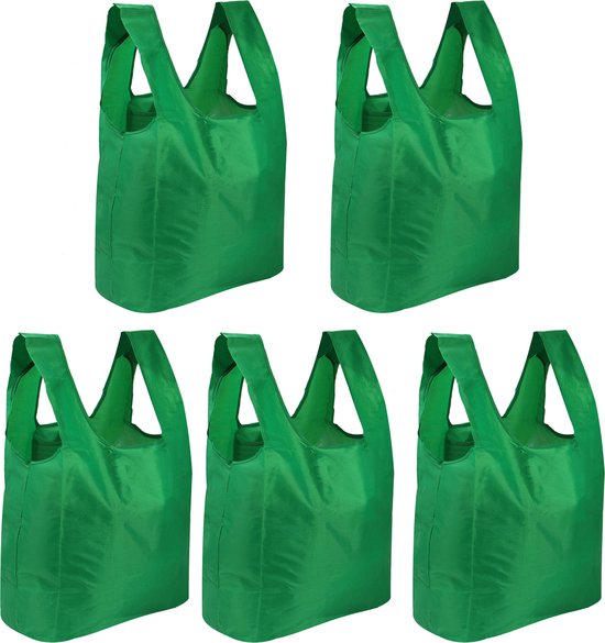5 sacs de courses réutilisables - Max 22 kilos - Fabriqués en polyester  Ripstop | bol
