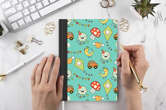 Cahier - Cahier d'écriture - Patron - Enfants - Voiture - Vogel - Cahier - Format A5 - Bloc-notes - Cadeaux Sinterklaas - Cadeaux pour enfants - Cadeaux chaussures - Petits cadeaux