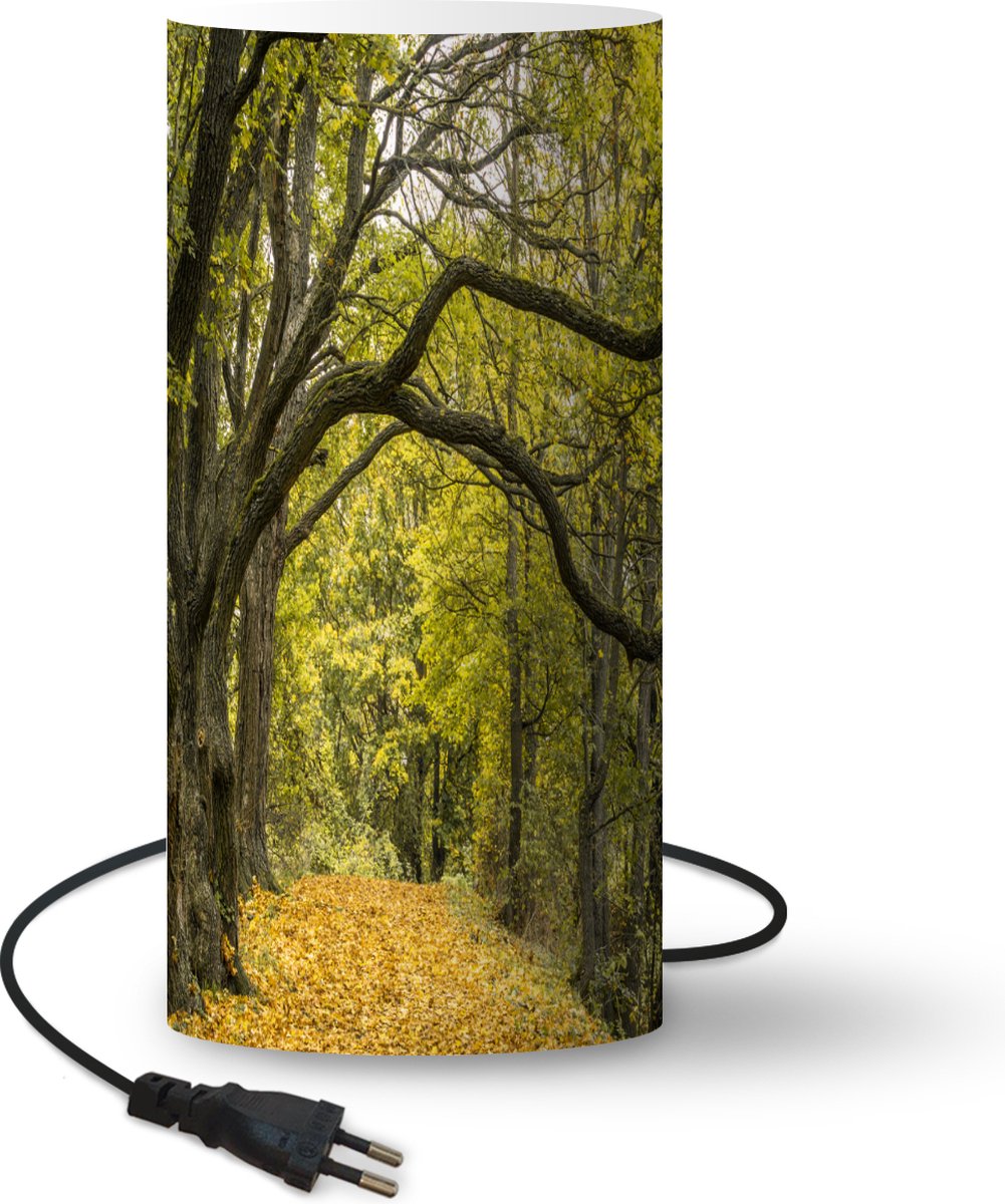 Lamp - Nachtlampje - Tafellamp slaapkamer - Takken over een bospad - 54 cm hoog - Ø24.8 cm - Inclusief LED lamp