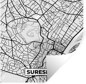 Stickers muraux - Plan - Plan - Plan de Ville - France - Suresnes - 100x100 cm - Film Adhésif XXL
