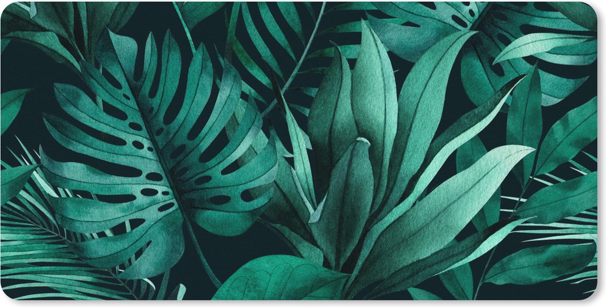 Muismat XXL 120x60 cm - Bureau onderlegger - Bureau mat Jungle - Planten - Blad - Jongetje - Meiden - Kind - Bureaumat - Gaming mousepad xl - Bureaulegger groot - Computer deskmat - Gadgets en trends