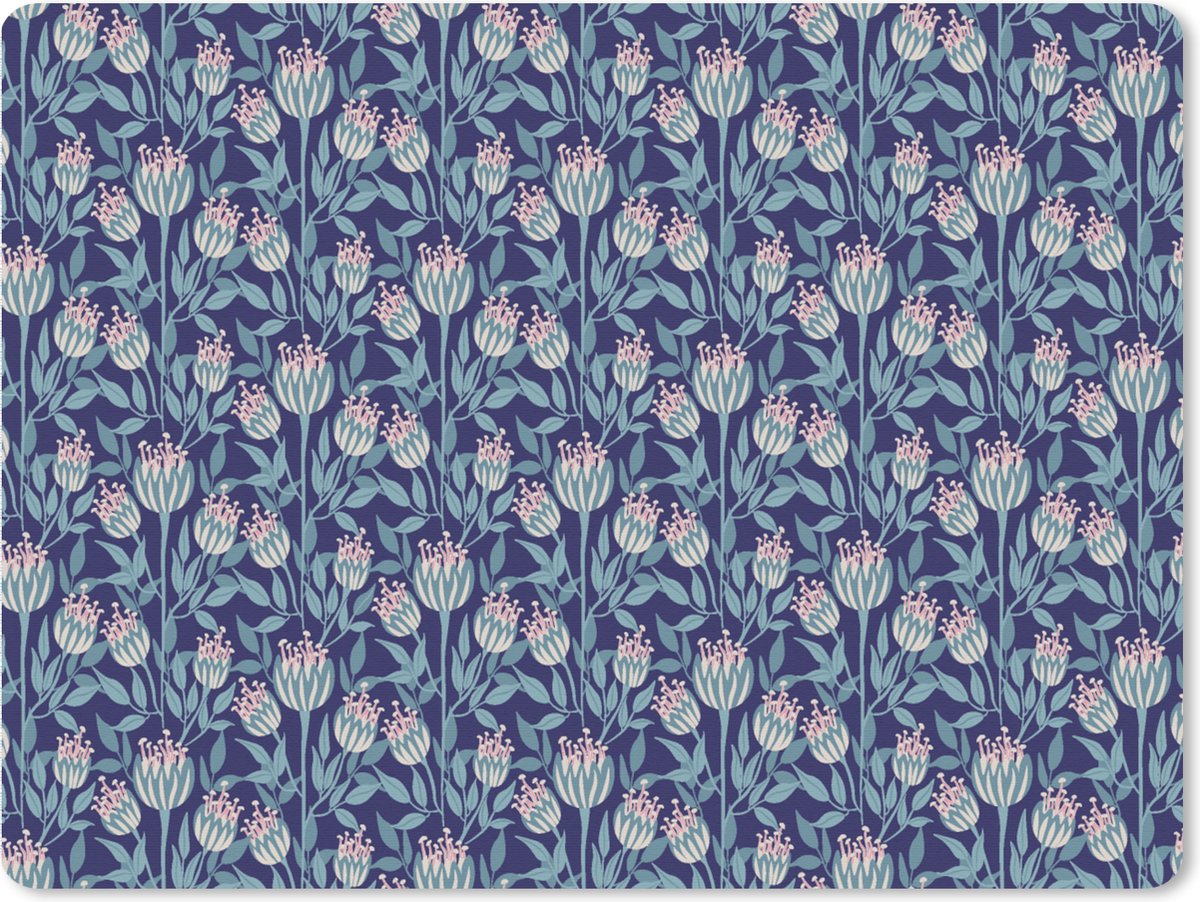 Muismat XXL 80x60 cm - Bureau onderlegger - Bureau mat Bloemen - Patroon - Natuur - Bureaumat - Gaming mousepad xl - Bureaulegger groot - Computer deskmat