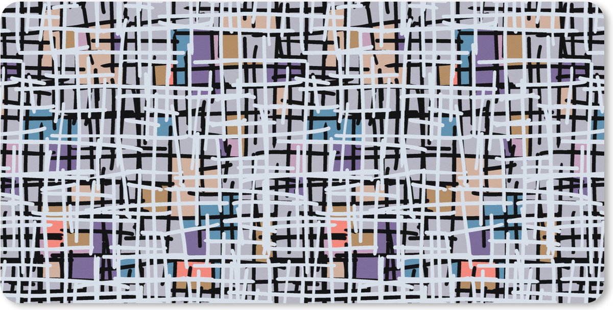 Muismat XXL 100x50 cm - Bureau onderlegger - Bureau mat Lijn - Abstract - Patronen - Bureaumat - Gaming mousepad xl - Bureaulegger groot - Computer deskmat