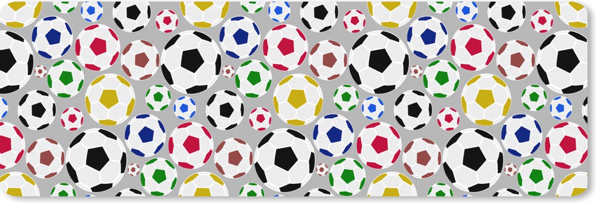 Muismat XXL 90x30 cm - Bureau onderlegger - Bureau mat Voetbal - Patroon - Sport - Bureaumat - Gaming mousepad xl - Bureaulegger groot - Computer deskmat