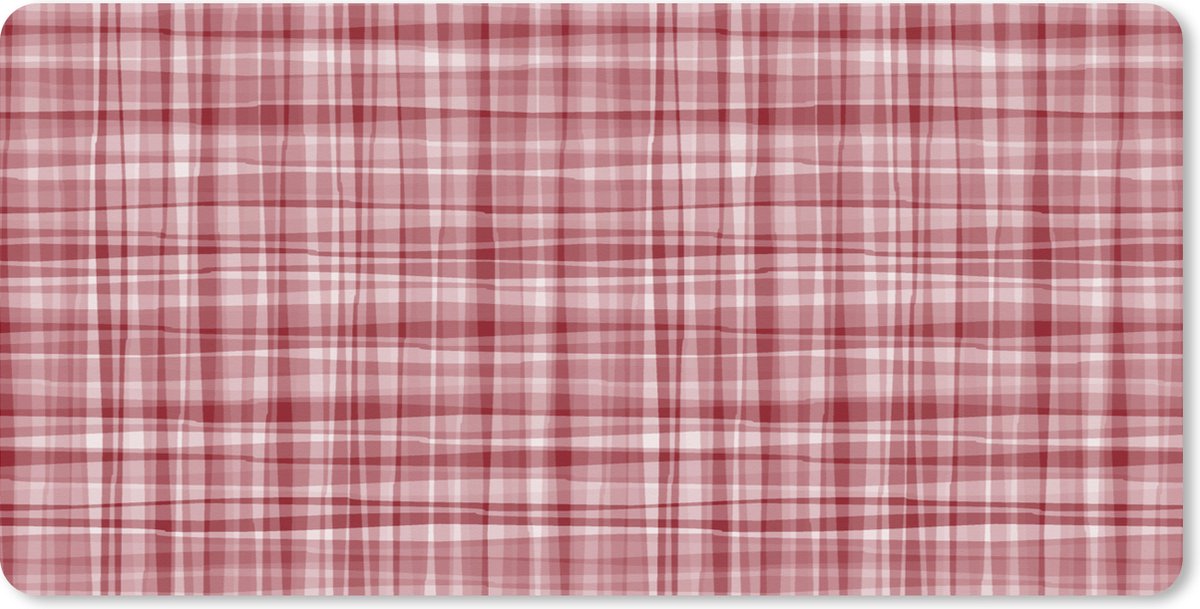 Muismat XXL 120x60 cm - Bureau onderlegger - Bureau mat Patroon - Rood - Waves - Bureaumat - Gaming mousepad xl - Bureaulegger groot - Computer deskmat