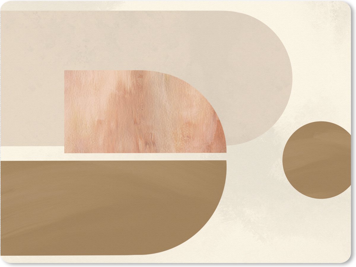 Muismat XXL 80x60 cm - Bureau onderlegger - Bureau mat Kunst - Abstract - Roze - Bureaumat - Gaming mousepad xl - Bureaulegger groot - Computer deskmat
